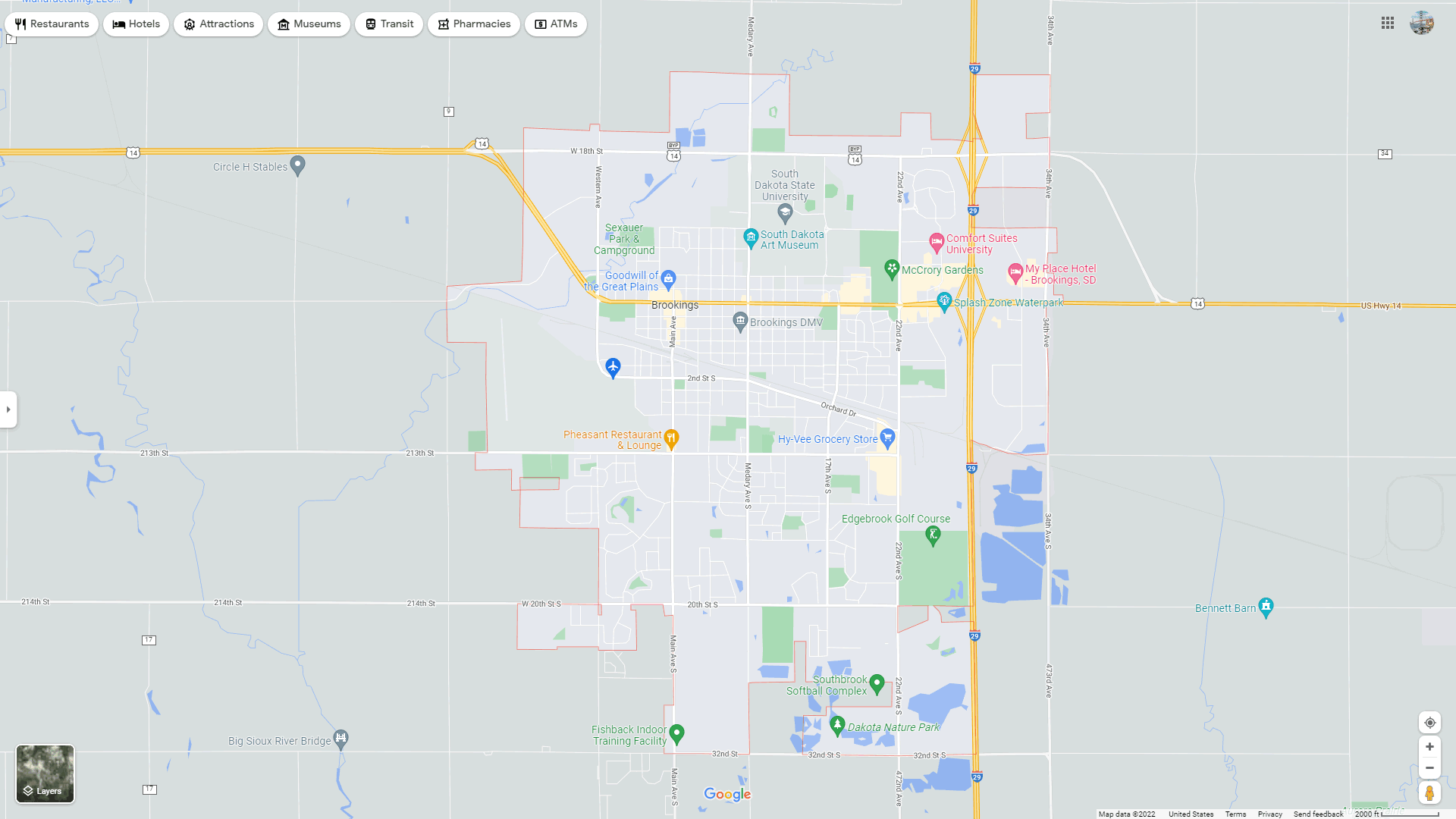 Brookings South Dakota Map